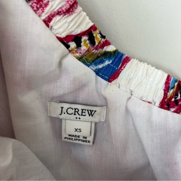 J.CREW TROPICAL FLORAL ONE RUFFLE SHOULDER MINI DRESS SIZE XS - Picture 13 of 13